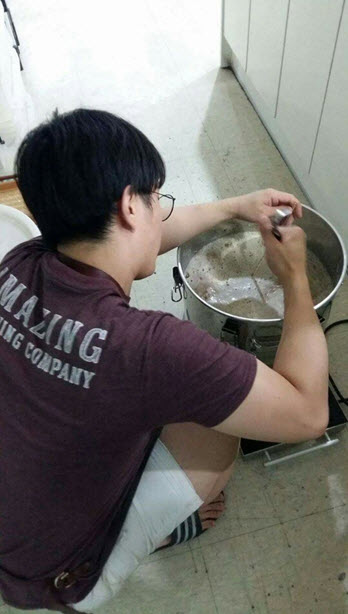 A member is brewing beer