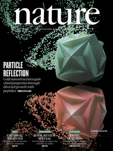Cover image of journal Nature (April 19, 2018)