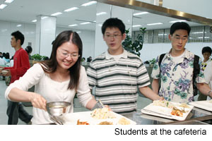 Students at the cafeteria