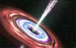 blackhole eats a star.