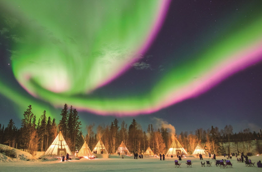 Canada Teepee and Aurora, photographed by O Chul Kwon