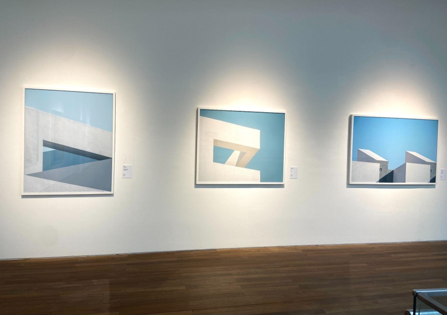 Triangular cross (left), Form (middle), and Triangle2 (right) by Park Keun Ju