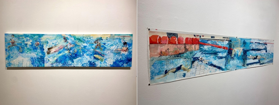 Splash and People (left) and Swimmers (right) by Lee Na Ha