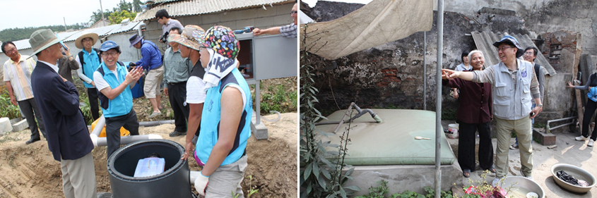 Some families don’t have enough water, so we helped them become more self-sufficient by installing rainwater tanks.