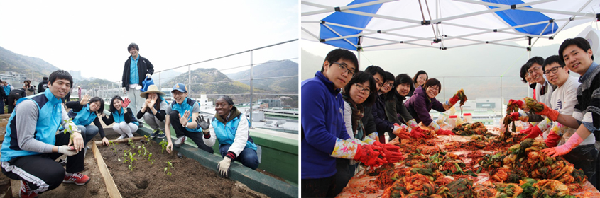 The rooftop garden was always lively thanks to the local residents who took part. Professor Han wanted to turn the rooftop into a WEFC space—a place for Water, Energy, Food, and Community.