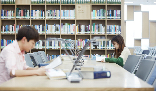 With 1,100 OLED light panels installed for reading lights, this library can be described as a most user-friendly library