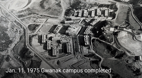 Jan. 11, 1975 Gwanak campus completed
